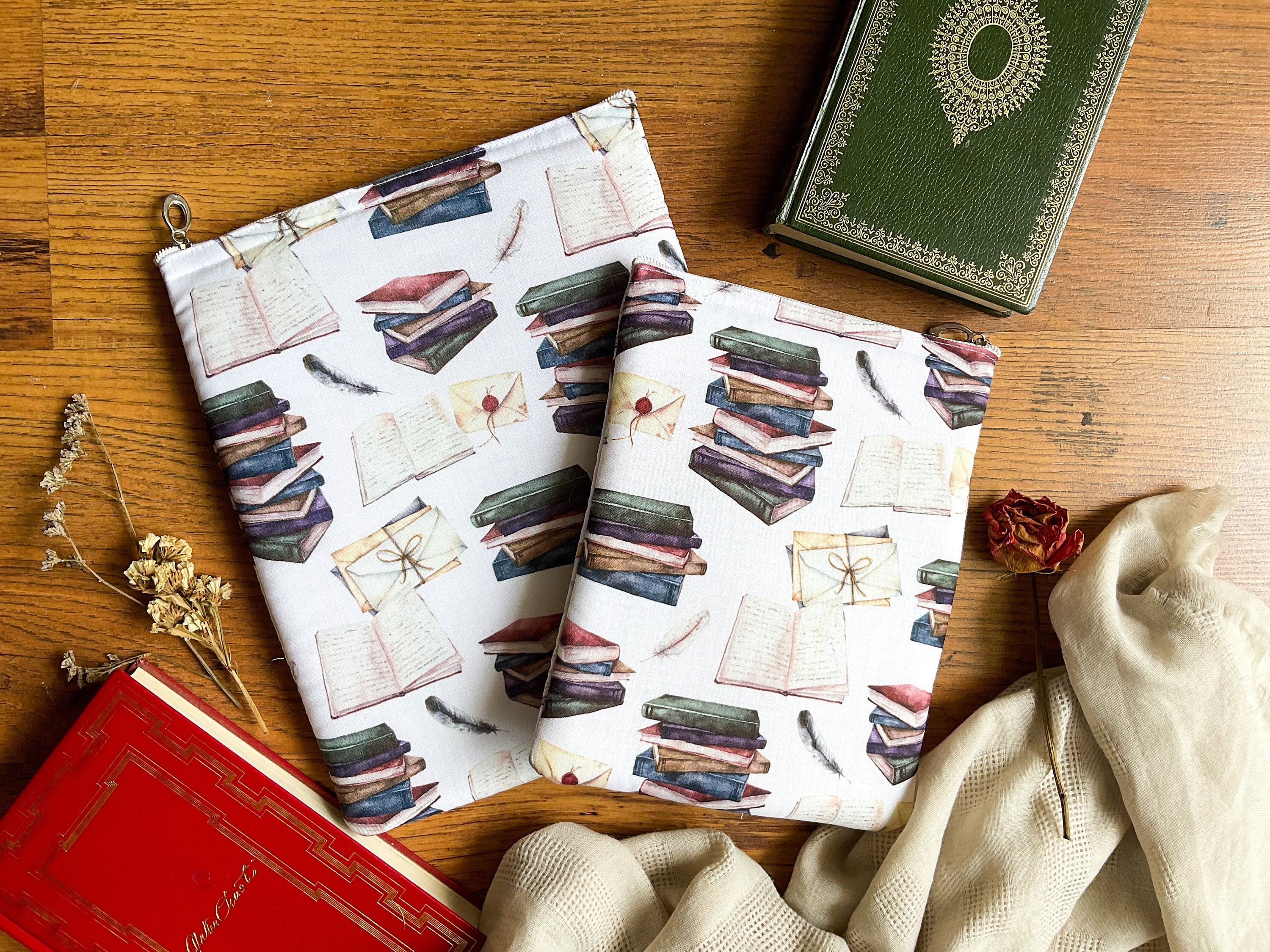 Book sleeve with Zipper Book Lover Sleeve Bookish sleeve Etsy