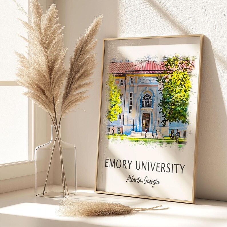 Emory University Print, Graduation Wall Art, Home Decor, College Alumni ...