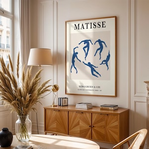 Blue Dancers Matisse Poster, Henri Matisse Wall Art, Boho Wall Decor, Papiers Découpés, Mid Century Modern, Museum Exhibition Print