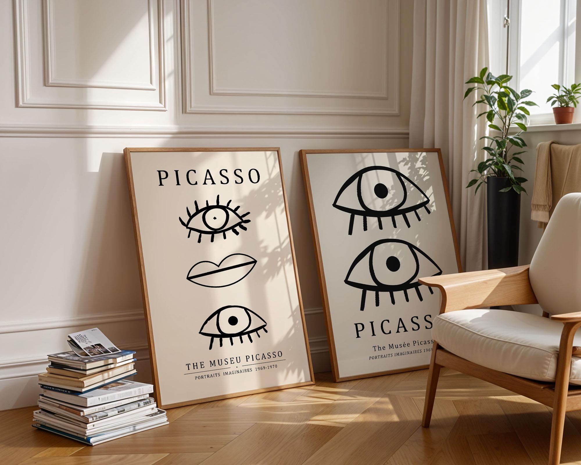 税込総額30800円　未使用　長期保管品　PICASSO　フェイス　12点 Picasso Eyes Set of 2 Posters, Pablo Picasso Wall Art Bundle