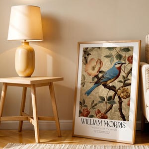 Póster de pájaro de William Morris, impresión de William Morris, arte de William Morris, arte de pared de William Morris, decoración del hogar, arte de galería, arte de pared botánico