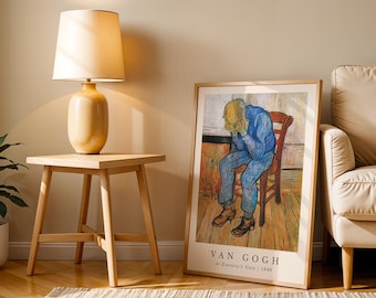 Van Gogh At Eternity's Gate, Old Man Sitting Wall Art, Melancholy Fine Art Print, Living Room Decor, Office Wall Art, Art Lover Gift