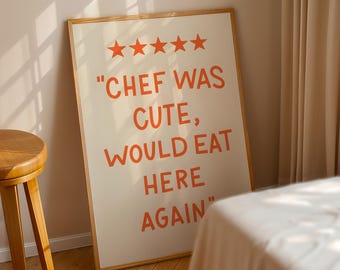 Kitchen Print | Custom Quote Print | Personalised Guest Check Poster | Custom Message Wall Art for Kitchens or Dining Rooms | Funny Print