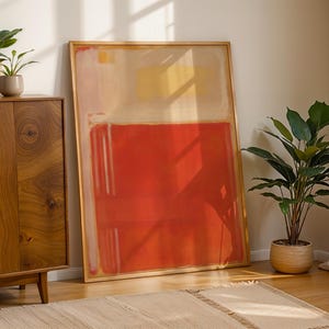 Orange Beige Mark Rothko Wall Art, Vintage Poster, Rothko Print, Museum Exhibition Print, Rothko Painting, Minimalist Decor, Abstract Art
