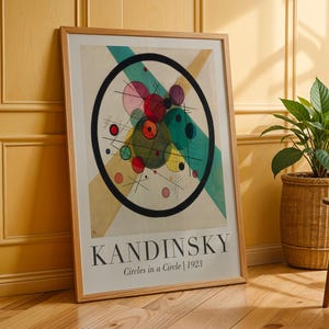 Wassily Kandinsky Circles in a Circle Print, Kandinsky Poster, Kandinsky Wall Art, Abstract Modern Art, Art Reproduction, Popular Wall Decor
