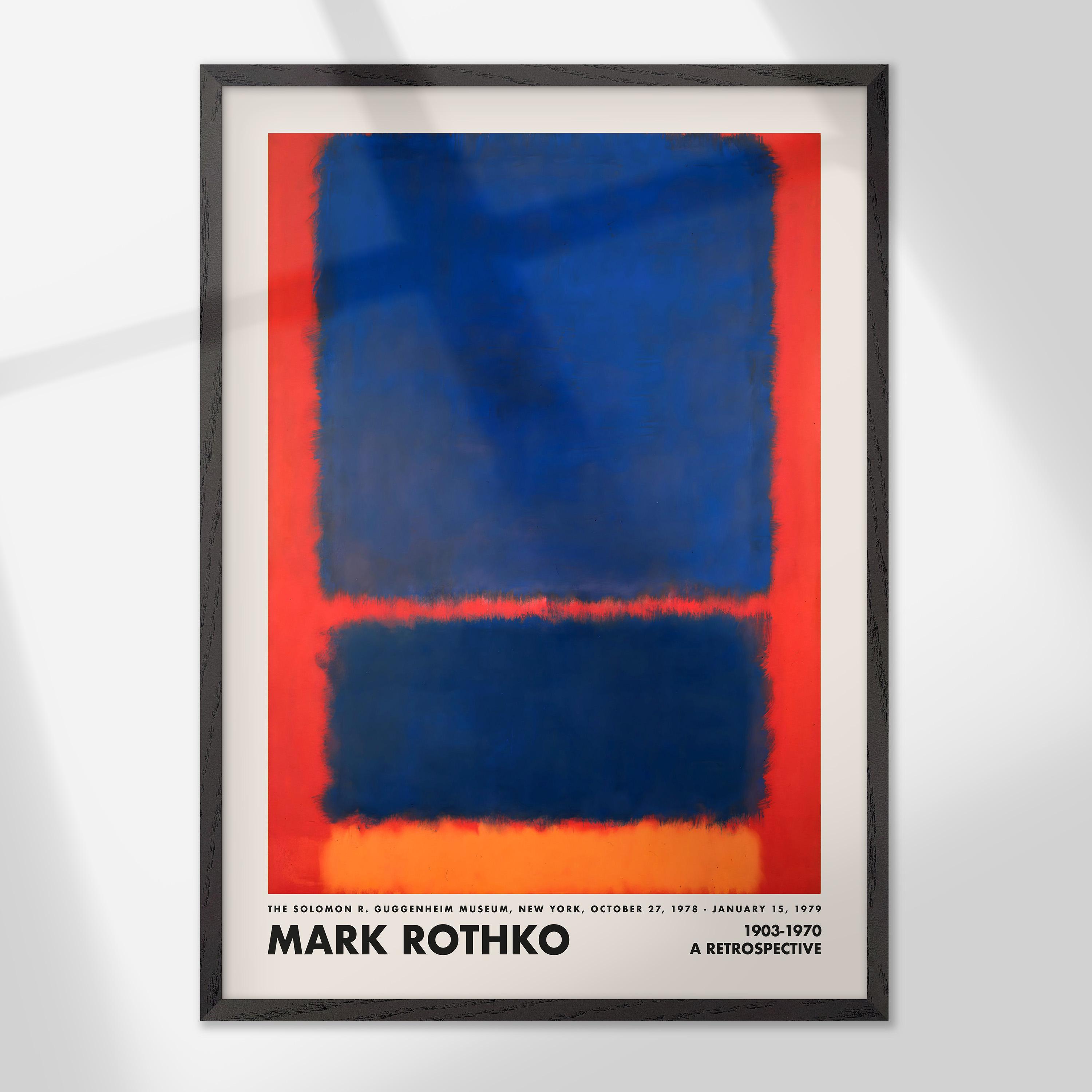 Mark Rothko Blue and Orange Wall Art, Vintage Poster, Rothko Print