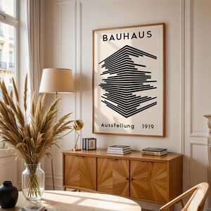 Geometry Bauhaus Exhibition Poster, Bauhaus Ausstellung Art Print, Geometric Art Print, Minimalist Wall Decor, Mid Century Modern Wall Art