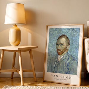 Van Gogh Self Portrait, Vincent van Gogh Exhibition Poster, Vintage Art Painting, Van Gogh Art Print, Home Decor, Impressionism Poster