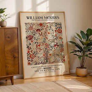 William Morris Granaatappel Poster, Kunstnijverheid Print, Botanische Muurdecoratie, Vintage Bloemen Decoratie, Tentoonstellingskunst, Woonkamer Decoratie