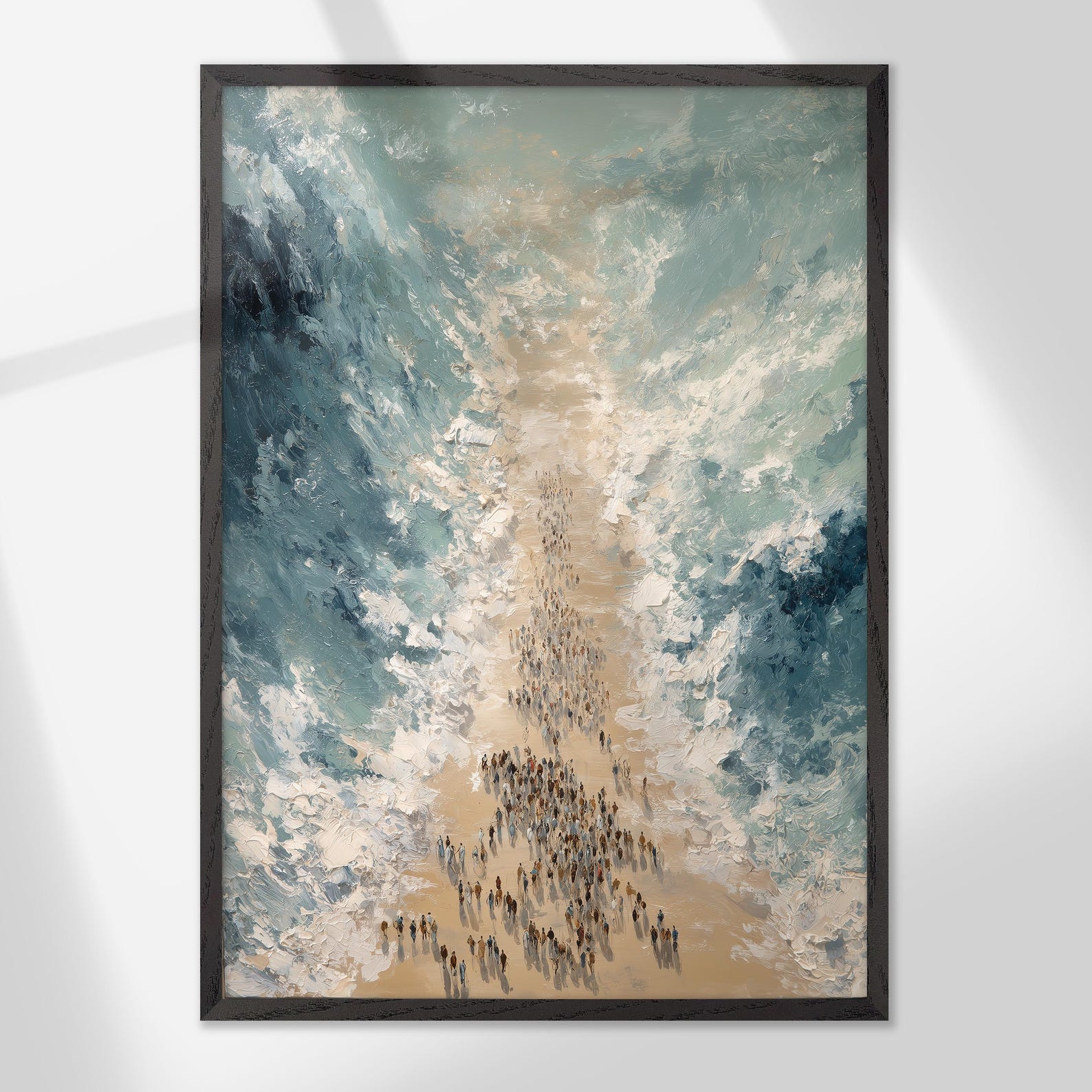 Parting the Red Sea Print, Biblical Wall Art - 45x60 cm / 18x24″
