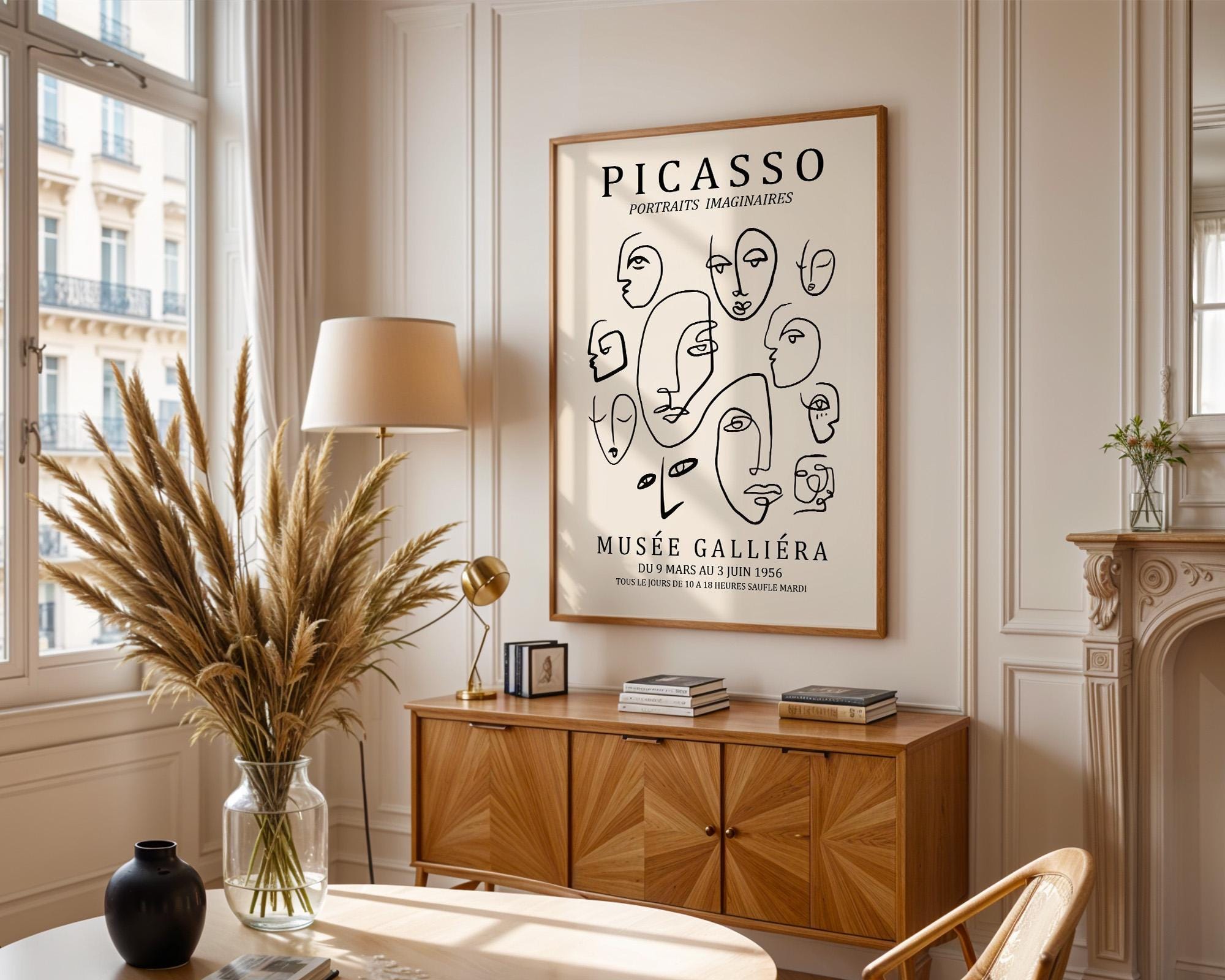 Impression de portraits imaginaires de Pablo Picasso, affiche 