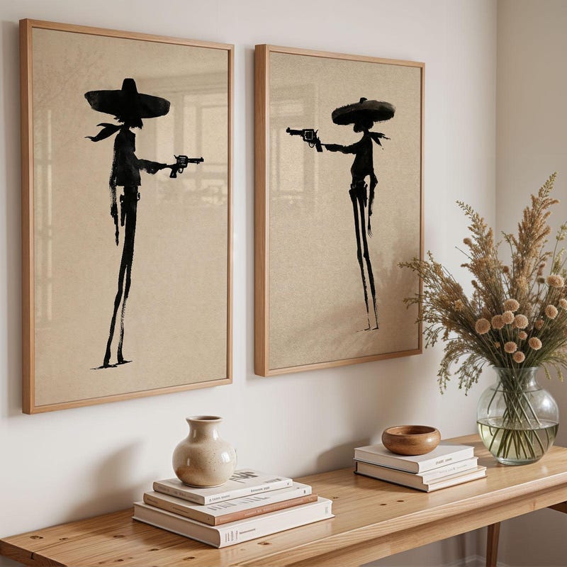 Man Wall Art Set 2 - Etsy
