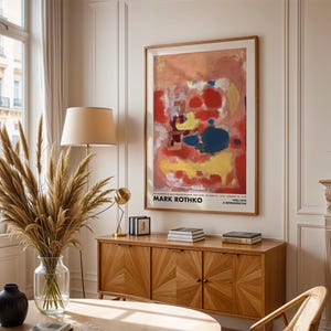 Mark Rothko Print, Vintage Poster, Contemporary Art Print, Museum Exhibition Print, Rothko Painting, Minimalist Decor, Abstract Wall Art