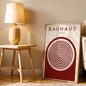 Bauhaus Circles, Exhibition Poster, Bauhaus Ausstellung Art, Geometric Art Print, Minimalist Wall Decor, Mid Century Modern Wall Art