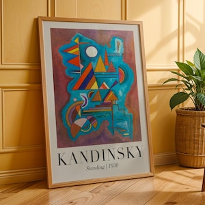 Wassily Kandinsky Standing Print, Kandinsky Poster, Kandinsky Wall Art, Abstract Modern Art, Art Reproduction, Wall Decor,  Popular Sizes