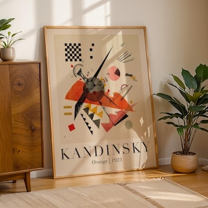 Wassily Kandinsky Orange Print, Kandinsky Poster, Kandinsky Wall Art, Abstract Modern Art, Art Reproduction, Wall Art Decor,  Popular Sizes