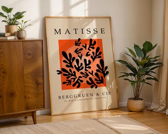 Matisse Exhibition Poster, Berggruen Abstract Print, Henri Matisse Wall Art, Boho Decor, Papiers Découpés, Mid Century Modern, Museum Print