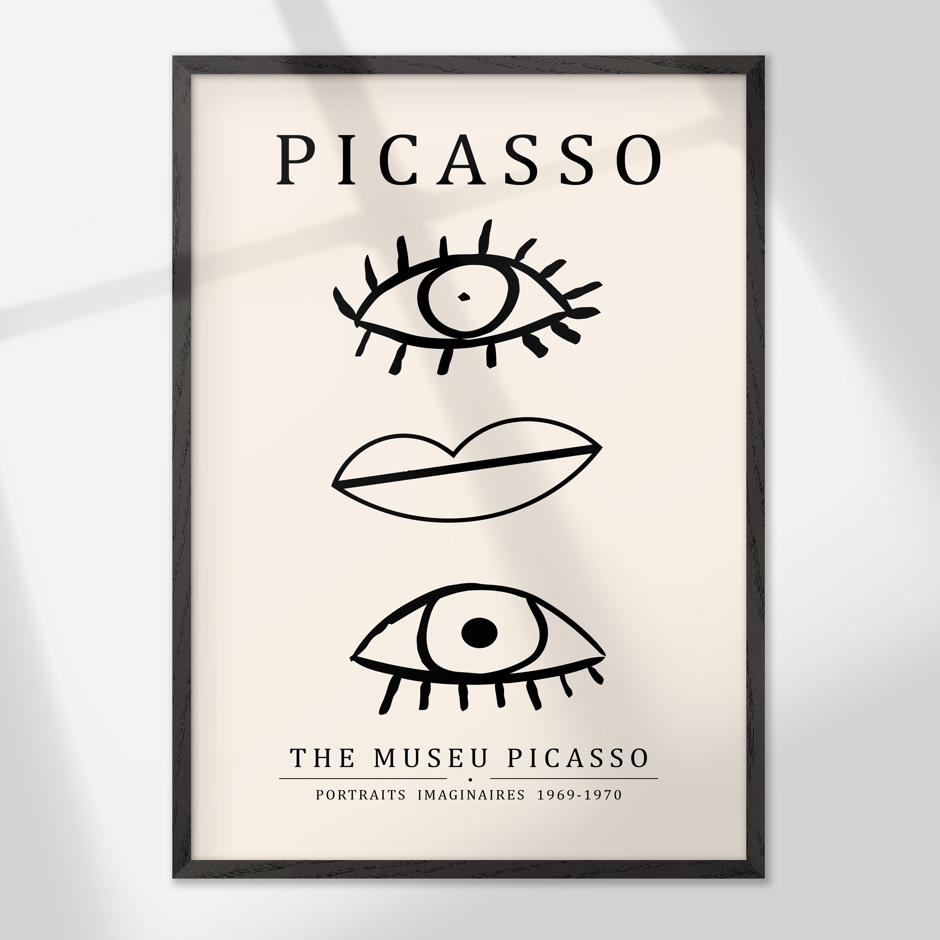 Picasso Eyes Set of 2 Posters, Pablo Picasso Wall Art Bundle