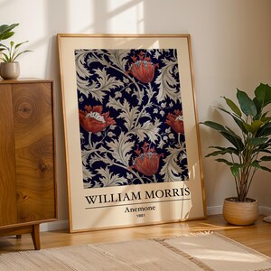 Exhibition William Morris Poster, Anemone Forest Print, William Morris Art, William Morris Wall Art, Home Decor, Gallery Art, Botanical Art