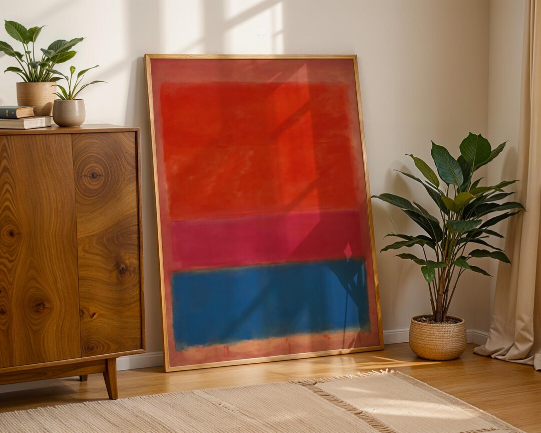 Mark Rothko No. 1 Wall Art, Royale Red and Blue Poster, Rothko Print ...