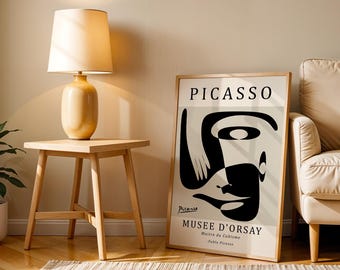 ピカソ展ポスター、スペイン人女性の手、キュビスム美術装飾 - Etsy 日本