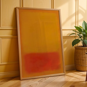 Mark Rothko Orange and Yellow Poster, Vintage Wall Art, Rothko Print, Museum Exhibition Print, Rothko Painting, Minimalist Wall Decor
