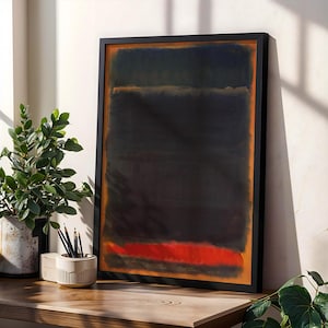 Mark Rothko Wandkunst, schwarz Orange Poster, Rothko Kunstdruck, Museum Ausstellung Druck, Rothko Malerei, minimalistisches Dekor, abstrakte Wandkunst