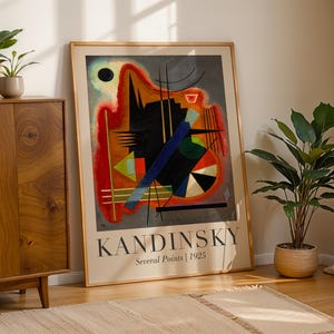 Wassily Kandinsky Several Points Print, Kandinsky Poster, Kandinsky Wall Art, Abstract Modern Art, Art Reproduction, Popular Wall Art Decor