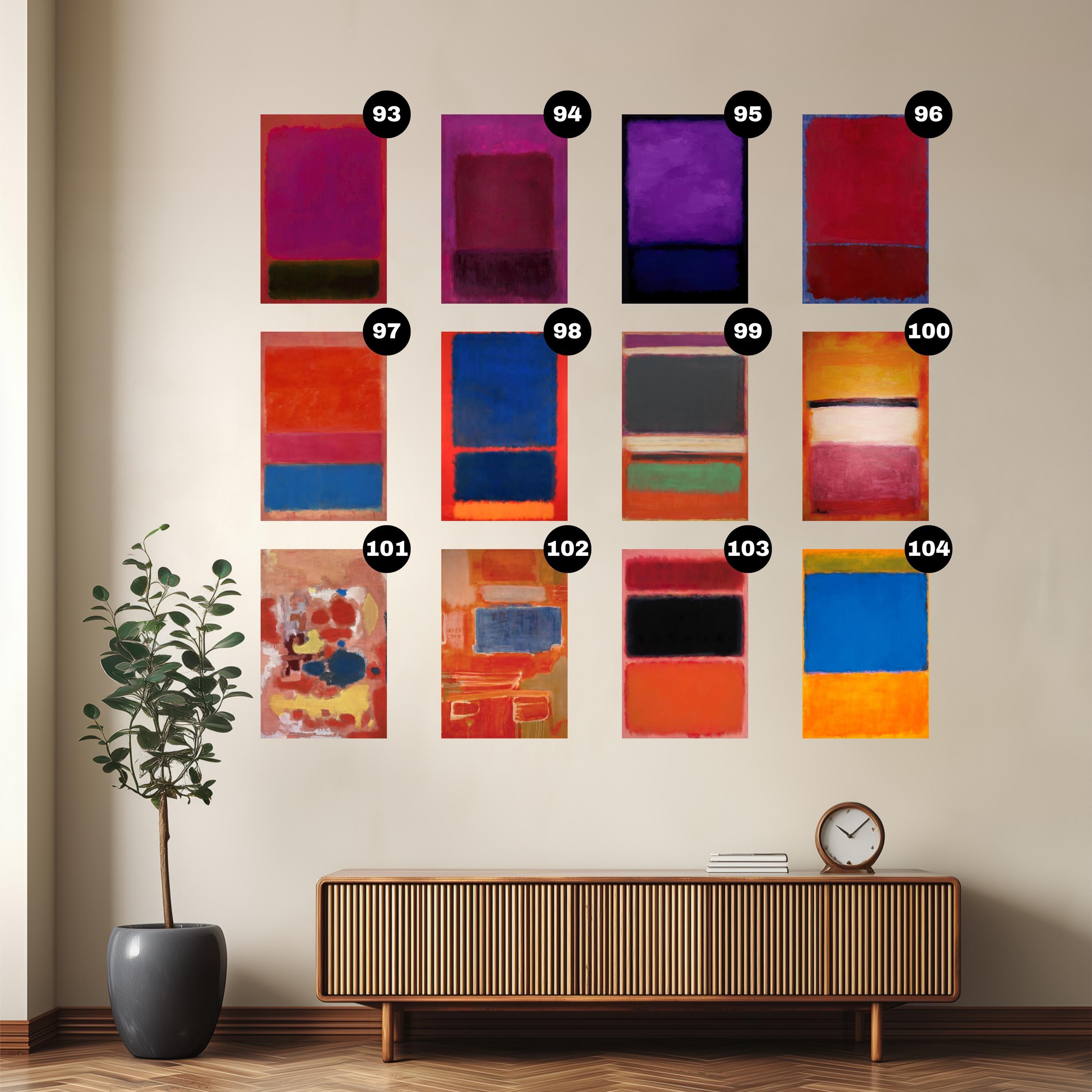 Mark Rothko Triptych Custom Mark Rothko Set of Three Prints, Mark Rothko Wall Art, Rothko ...