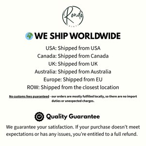 The image is a promotional image for Ronda's worldwide shipping service, which offers shipping options from various countries and locations.