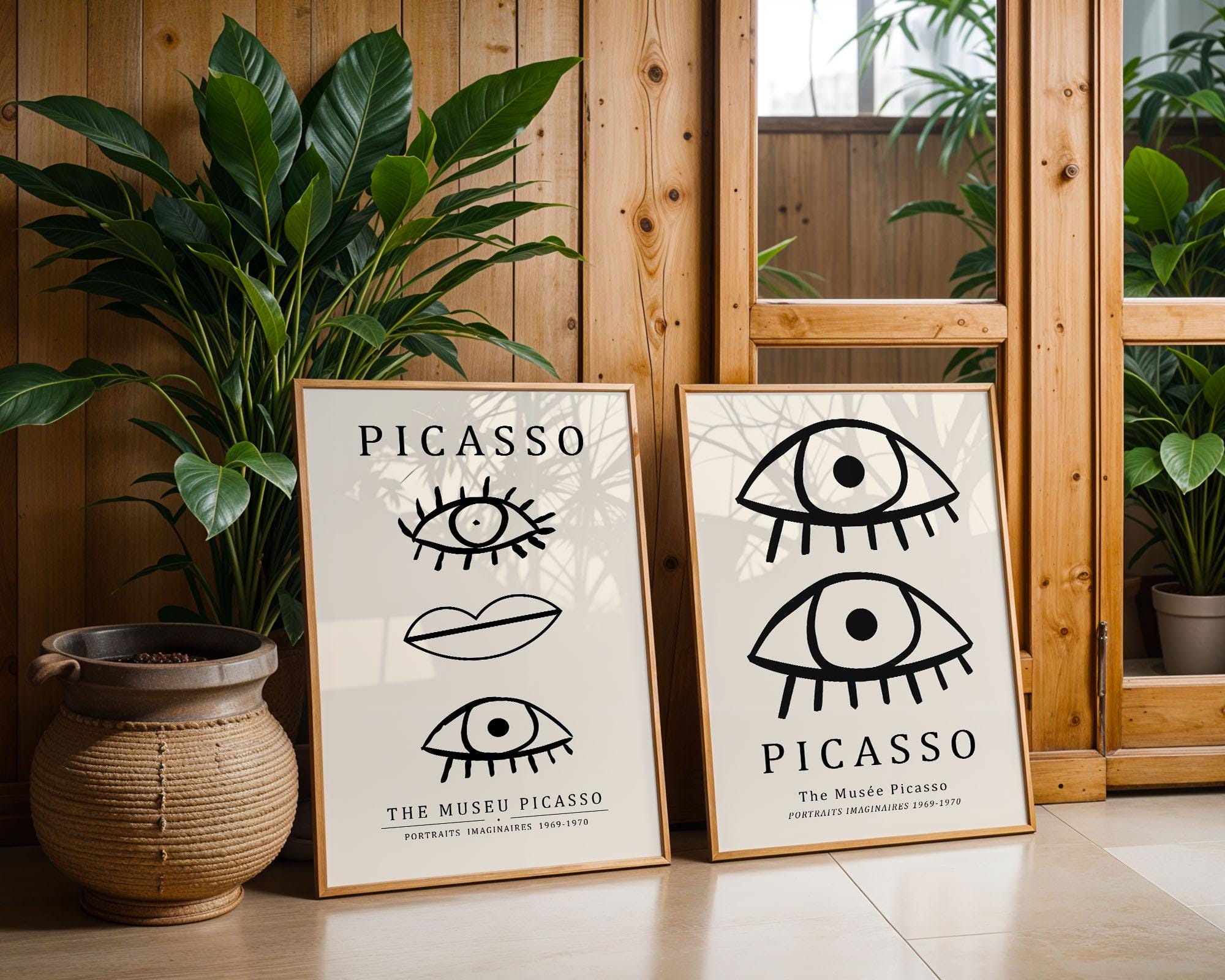 Picasso Eyes Set of 2 Posters, Pablo Picasso Wall Art Bundle
