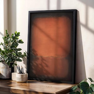 Schwarz Orange Mark Rothko Wandkunst, Vintage Poster, Rothko Druck, Museum Ausstellung Druck, Rothko Gemälde, minimalistisches Dekor, abstrakte Kunst