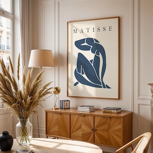 Cartel del cuerpo de la mujer de Matisse, arte de la pared de Henri Matisse, decoración de la pared boho, papiers découpés, moderno de mediados de siglo, impresión de la exposición del museo