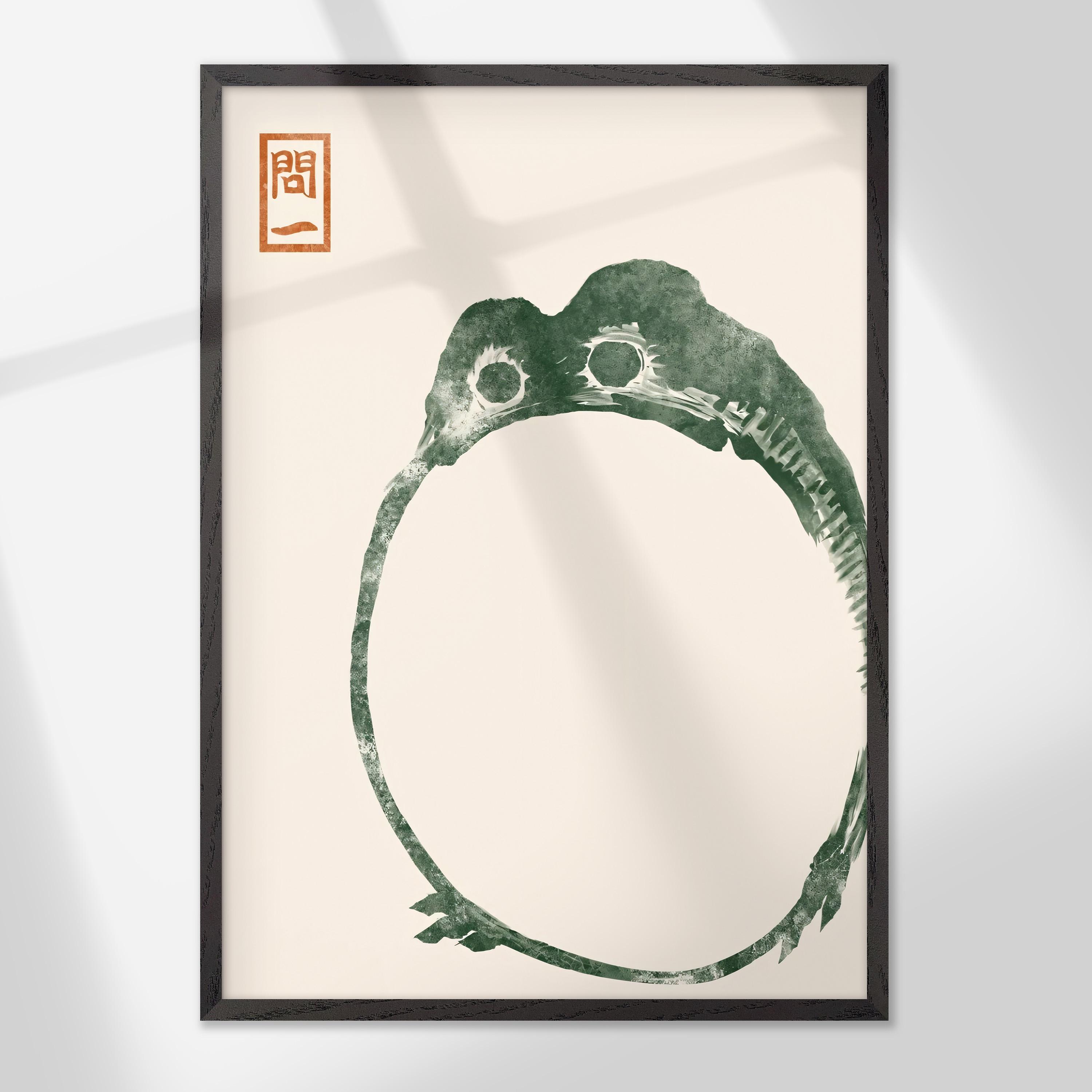 Japanese Frog Set of 3 Print, Matsumoto Hoji Art Print, Aesthetic