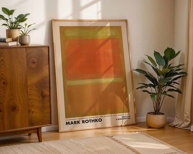 Mark Rothko Print, Watercolor Vintage Poster, Art Print, Museum ...
