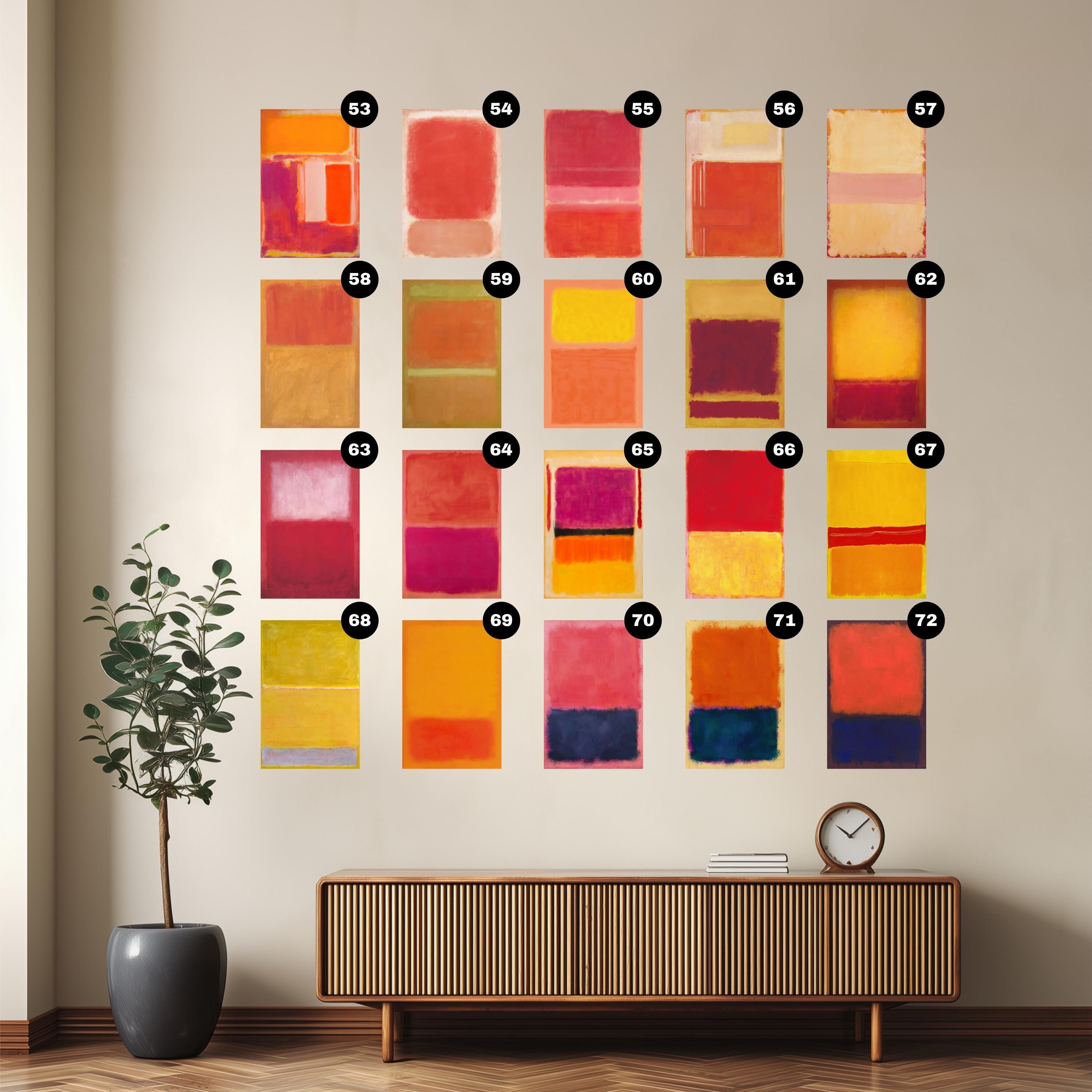 Mark Rothko Triptych Custom Mark Rothko Set of Three Prints, Mark Rothko Wall Art, Rothko ...