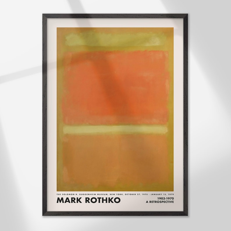 Mark Rothko Printable Mark Rothko Print, Watercolor Vintage Poster, Art Print, Museum ...