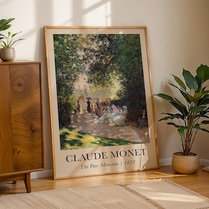 Póster de Claude Monet, Parque Monceau, Impresión de Monet, Decoración francesa vintage para el hogar, Arte impresionista, A1/A2/A3/A4