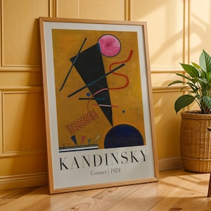 Wassily Kandinsky Contact Print, Kandinsky Poster, Kandinsky Wall Art, Abstract Modern Art, Art Reproduction, Wall Art Decor,  Popular Sizes