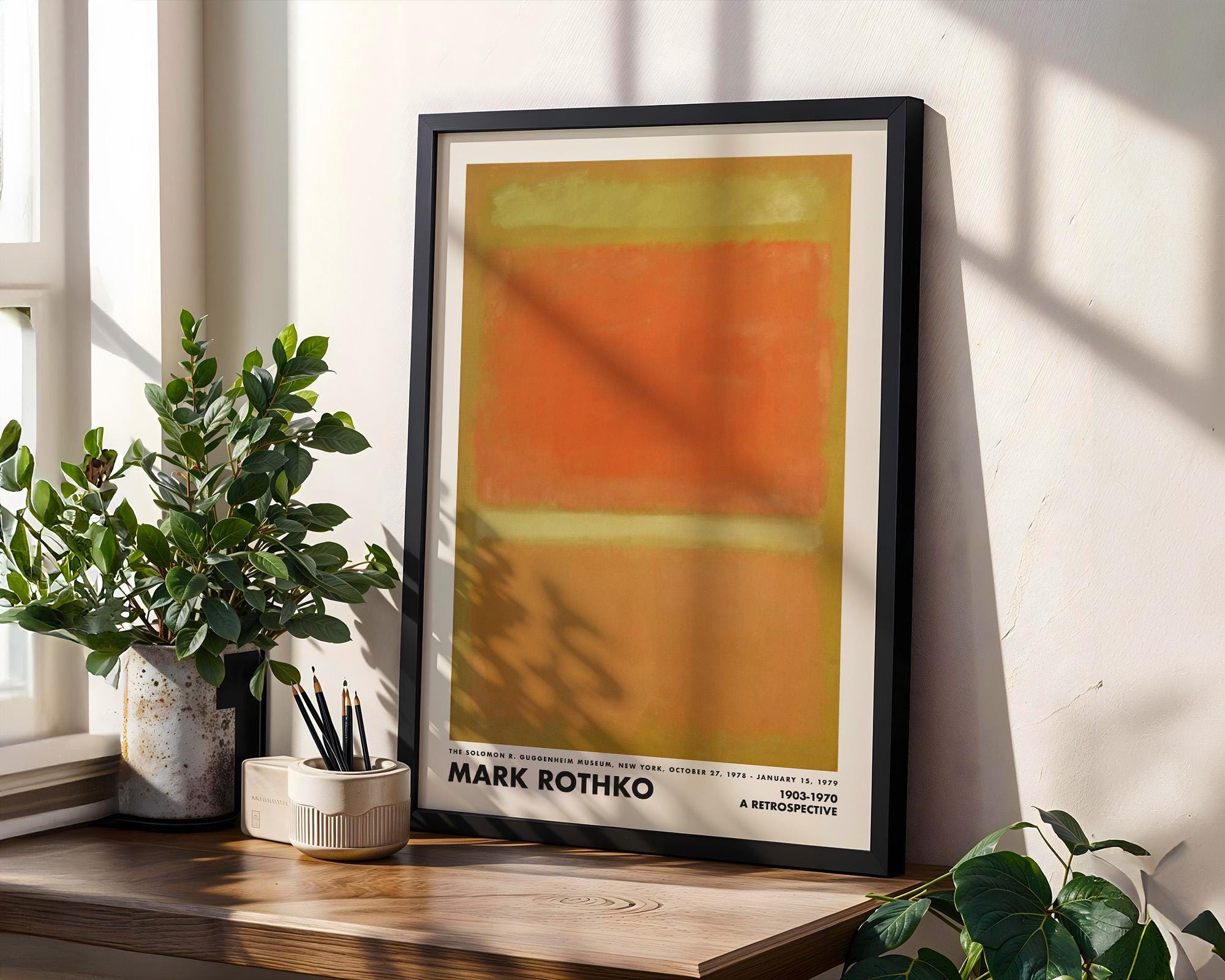 Watercolor Rothko Mark Rothko Print, Watercolor Vintage Poster, Art Print, Museum ...