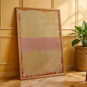 Pink Beige Mark Rothko Wall Art, Vintage Poster, Rothko Art Print, Museum Exhibition Print, Rothko Painting, Minimalist Decor, Abstract Art