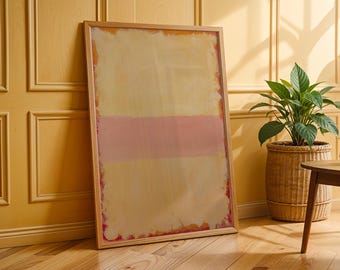 Pink Beige Mark Rothko Wall Art, Vintage Poster, Rothko Art Print, Museum Exhibition Print, Rothko Painting, Minimalist Decor, Abstract Art