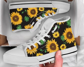 converse with sunflowers