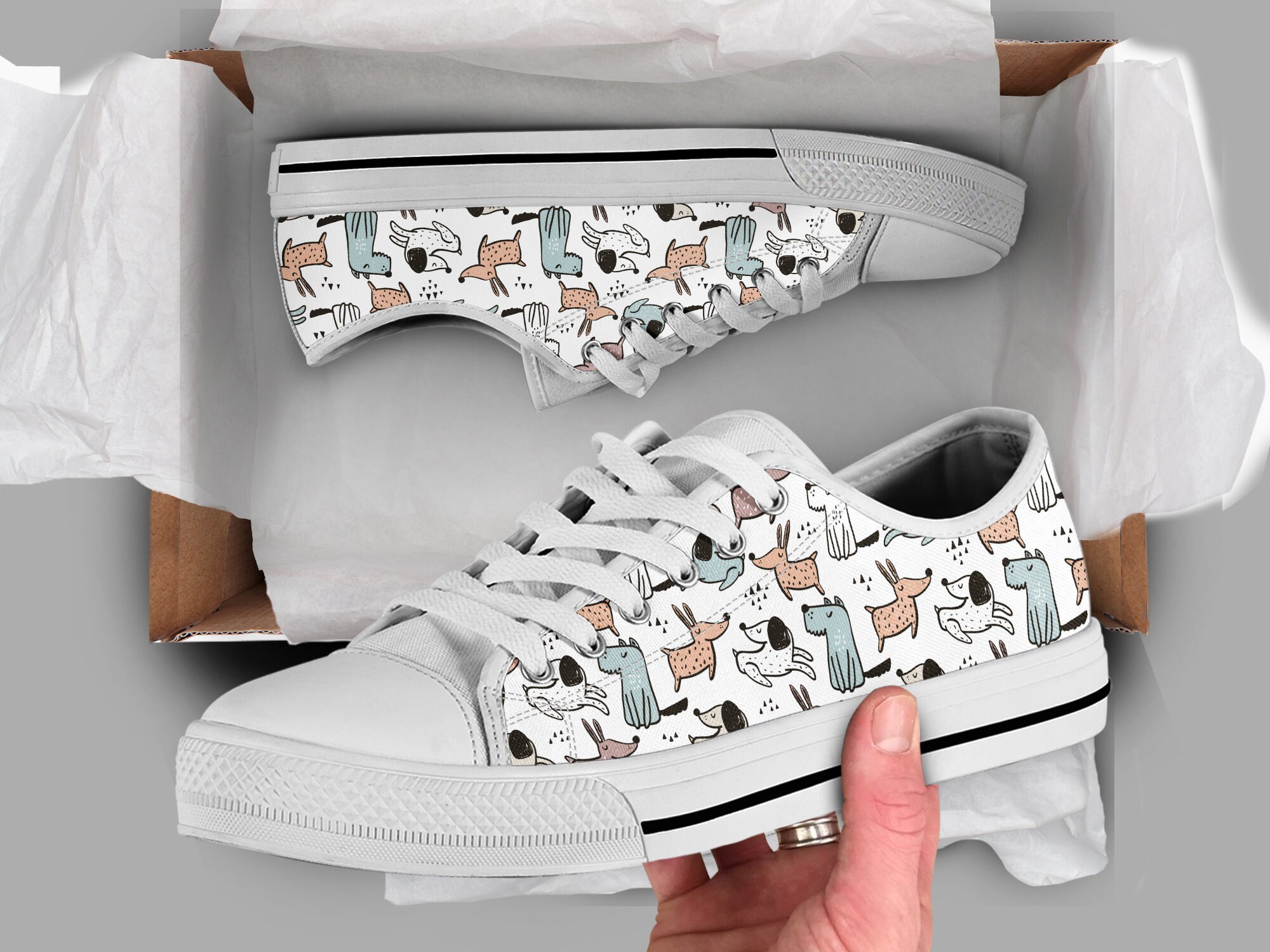 shoes with dog design