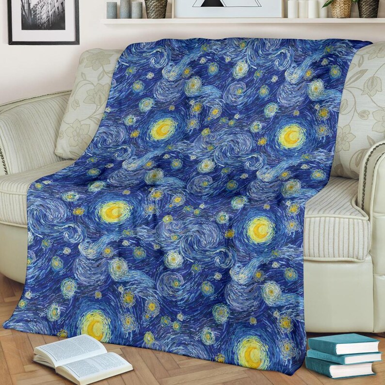 Starry Night Blanket Starry Night Throw Blanket Starry Night Etsy