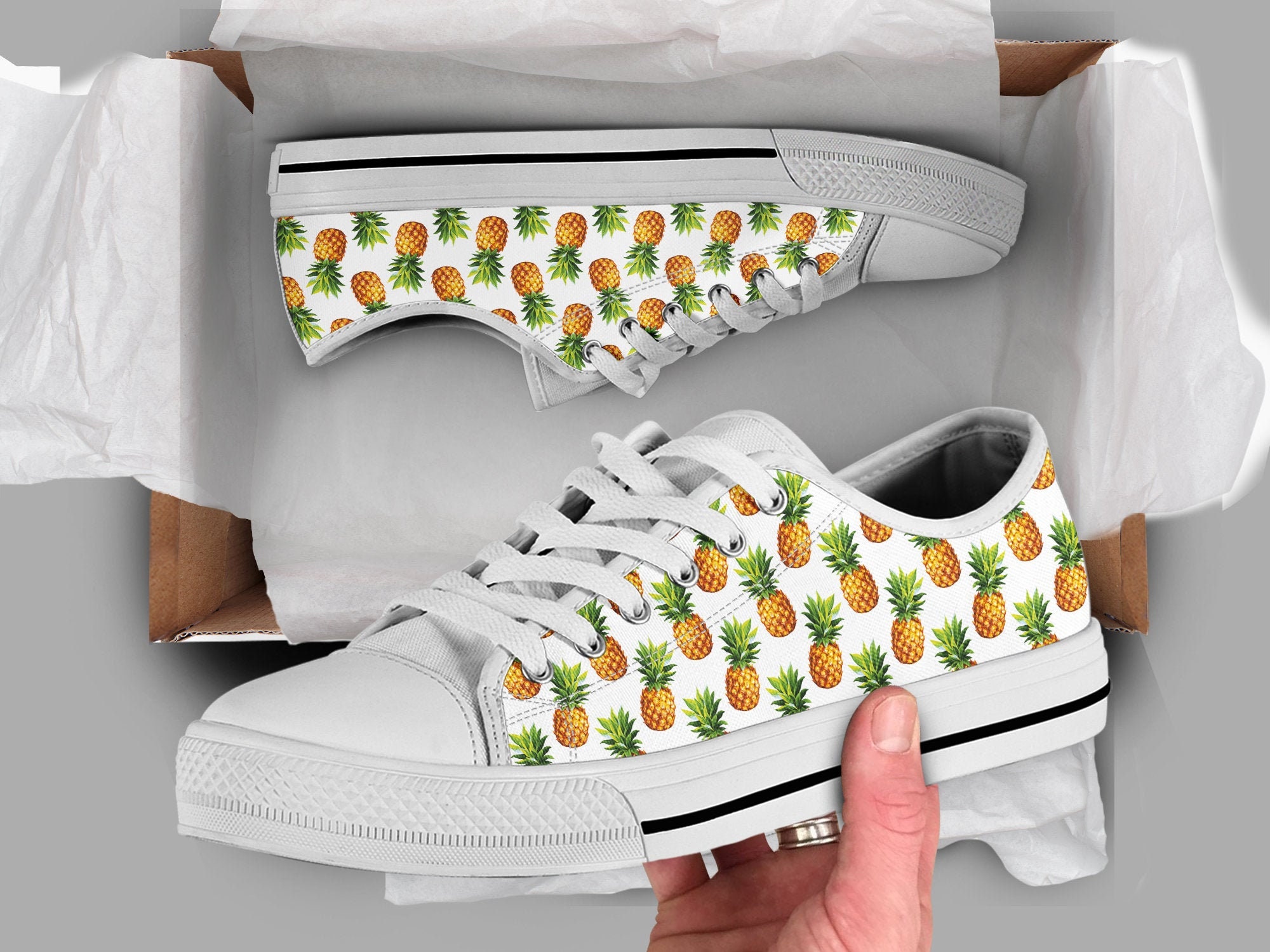 Cool Pineapple Shoes Pineapple Sneakers Cute Shoes Pineapple Etsy