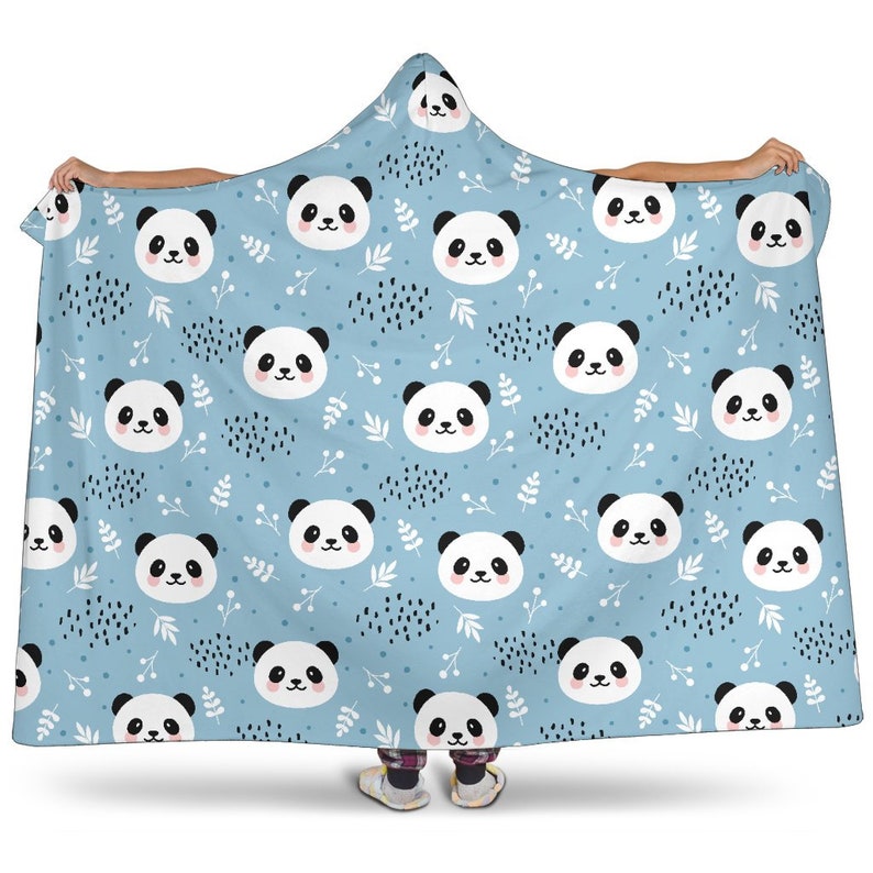Download Blue Panda Hooded Blanket Blue Panda Blanket Soft Blanket ...