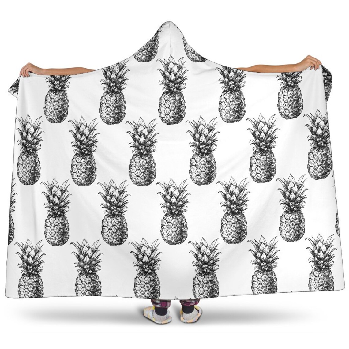 Download Draw Pıneapple Hooded Blanket Draw Pıneapple Blanket Soft ...