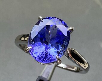 Tanzanite Ring 925 sterling silver beautiful tanzanite stone ring oval cut tanzanite Ring engagement ring wedding ring.