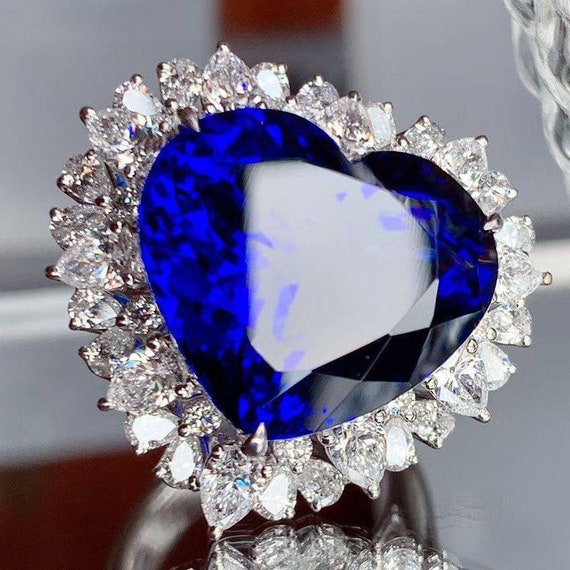 The Titanic Special Royal Blue Tanzanite Ring and Pendant Vintage